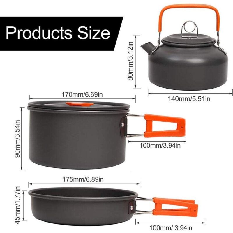 Compact Full-set Camping Cookware - Image 4
