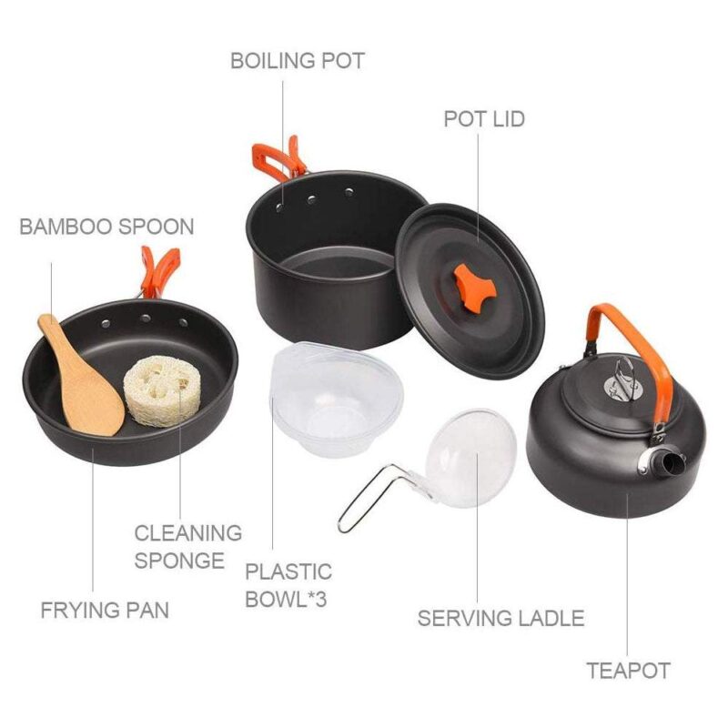 Compact Full-set Camping Cookware - Image 3