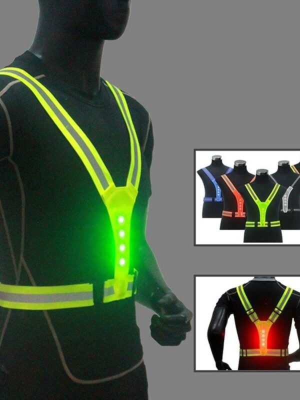 LED Reflective Cycling Running Visibility Vest