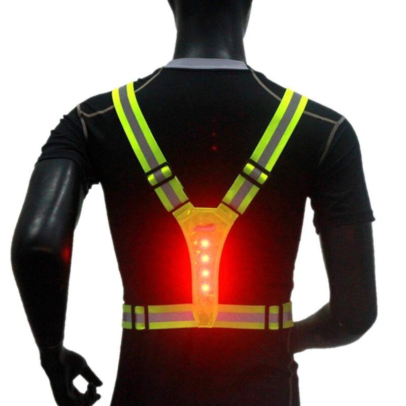 LED Reflective Cycling Running Visibility Vest - Image 2