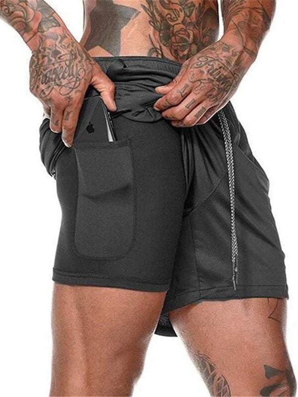 Men's Athletic 2-in-1 Shorts with Pockets
